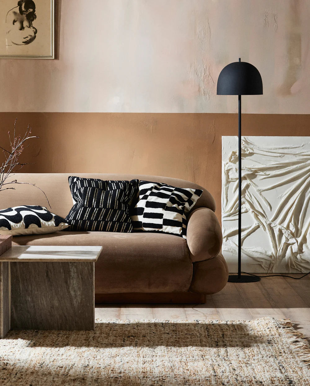Coxa Black & White Cushion Cover