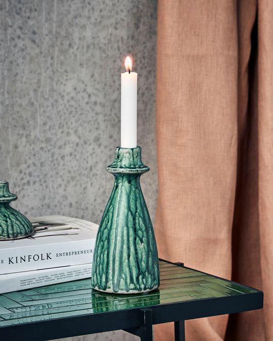 Kulu Green Candle Holder