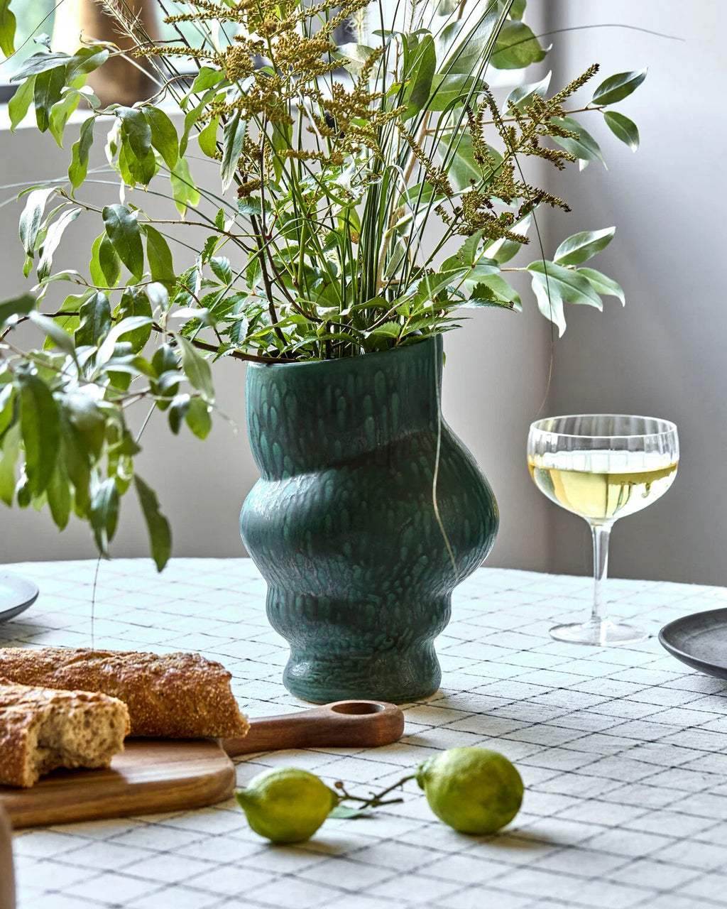 Green Disc Vase