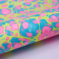 Neon Stone Hand Marbled Wrapping Paper