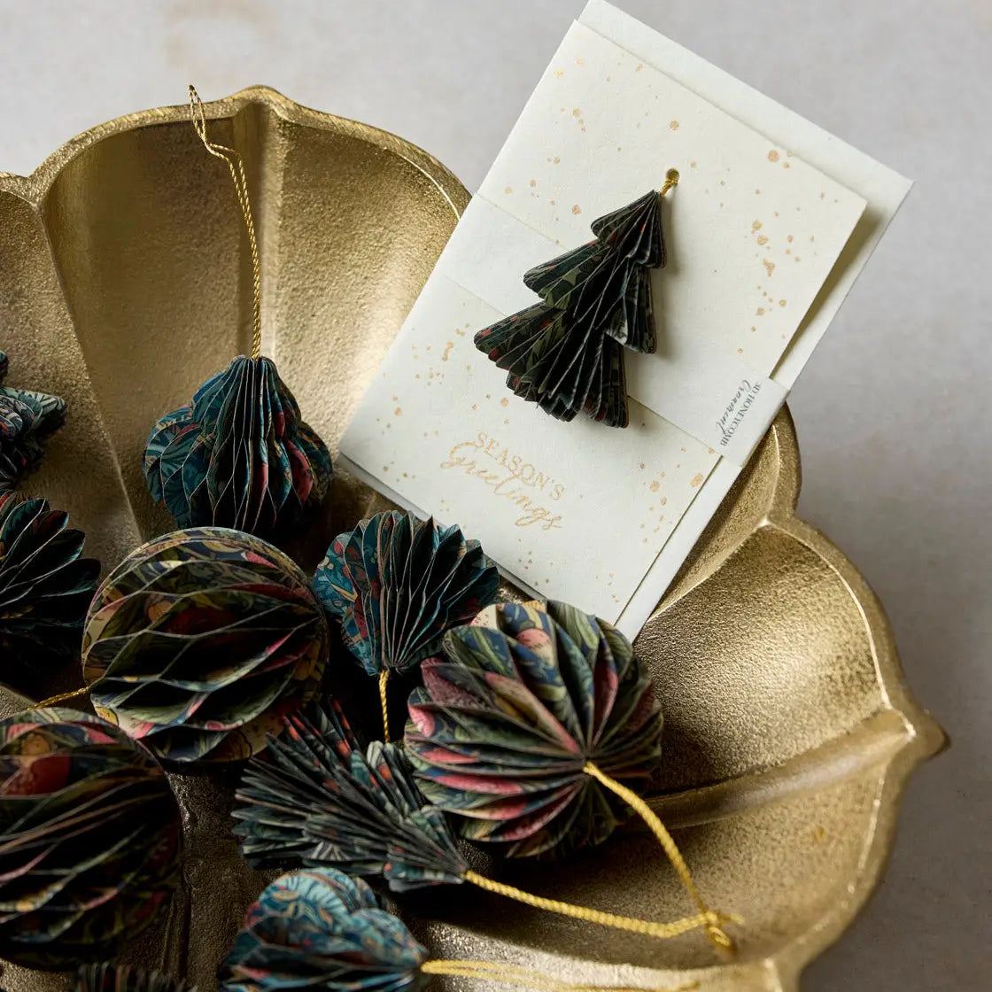 Keepsake Ornament Greeting Card - Honeycomb Tree