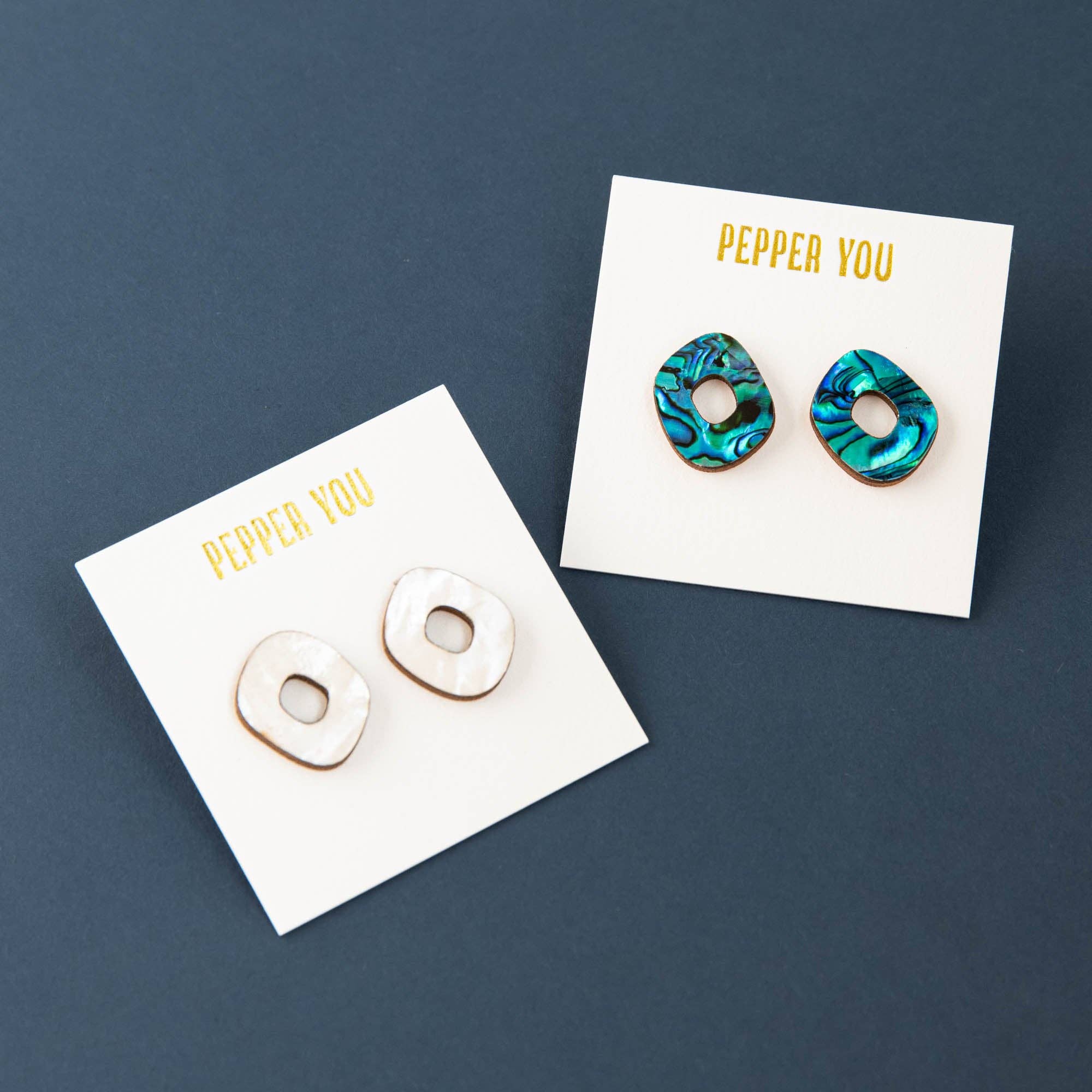 Rounded Form Stud Earrings