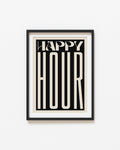 Happy Hour Print - Black & White