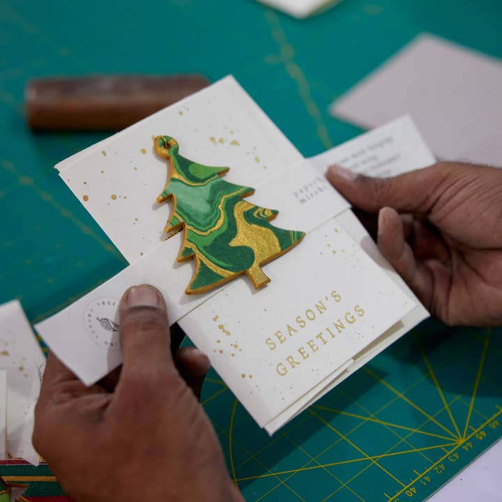 Keepsake Marble Tree Ornament Card