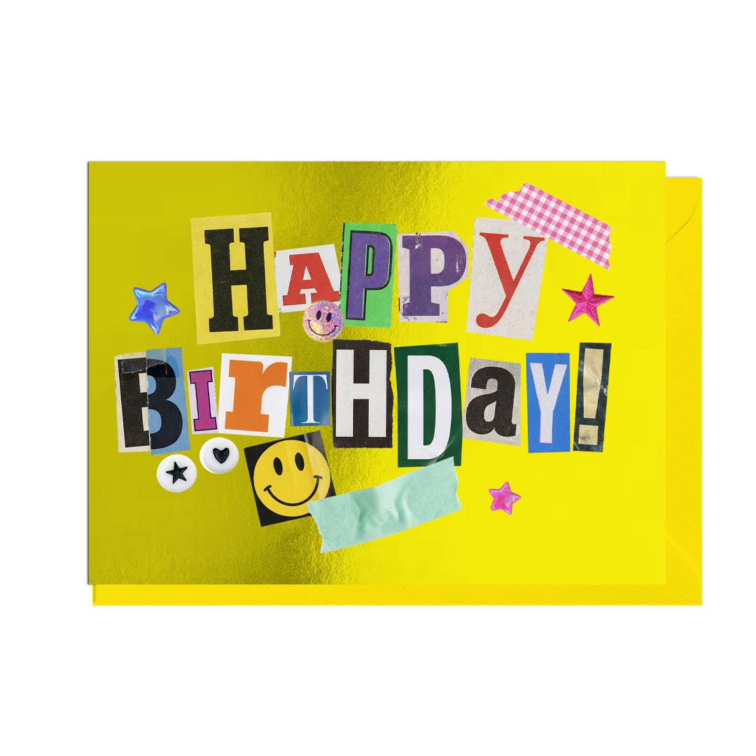 Happy Birthday Junk Journal Card