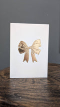 Bow Keepsake Gold Embossed Art Card