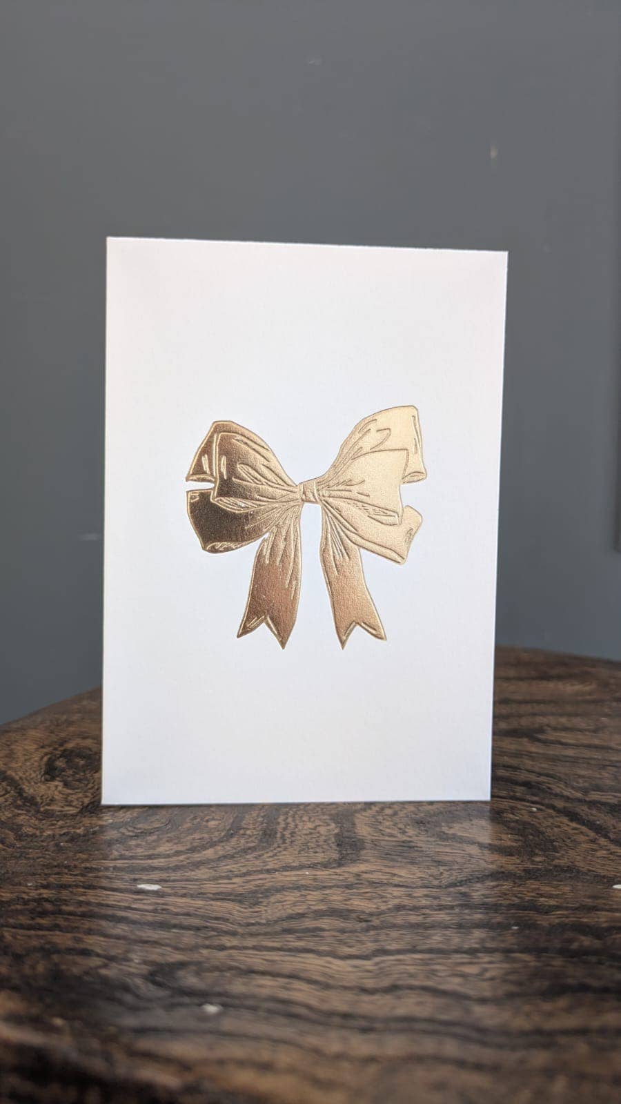 Bow Keepsake Gold Embossed Art Card