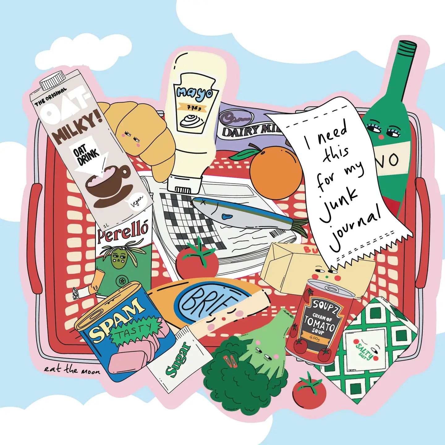 Eat The Moon Individual Stickers