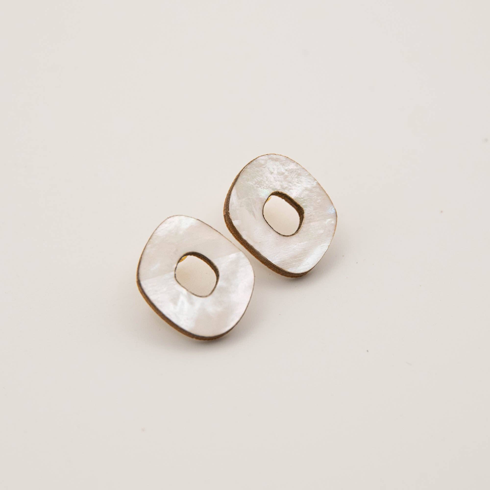 Rounded Form Stud Earrings