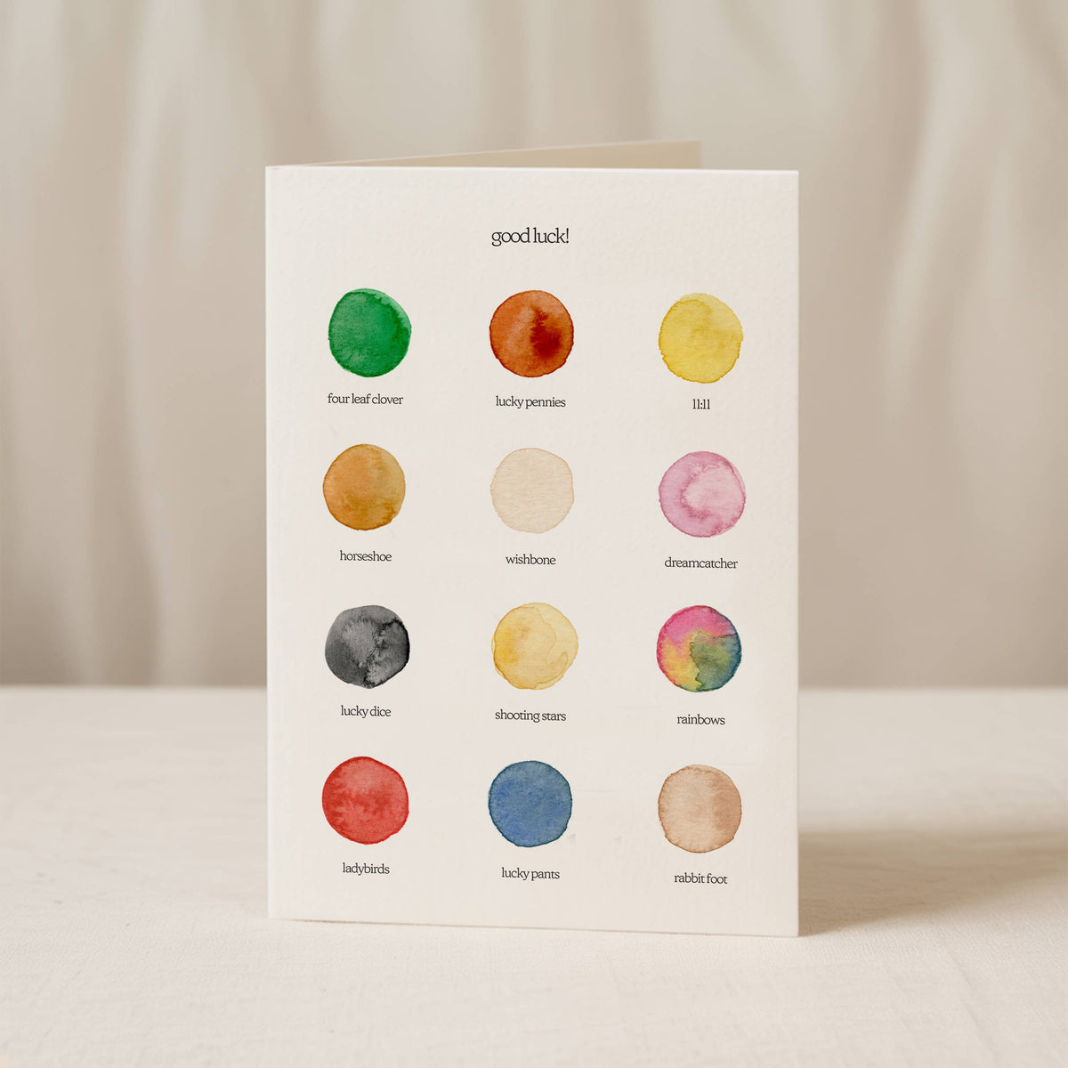 Good Luck Colour Palette Card