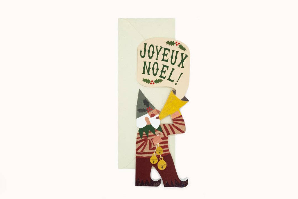 Christmas Elf Joyeux Noel Card