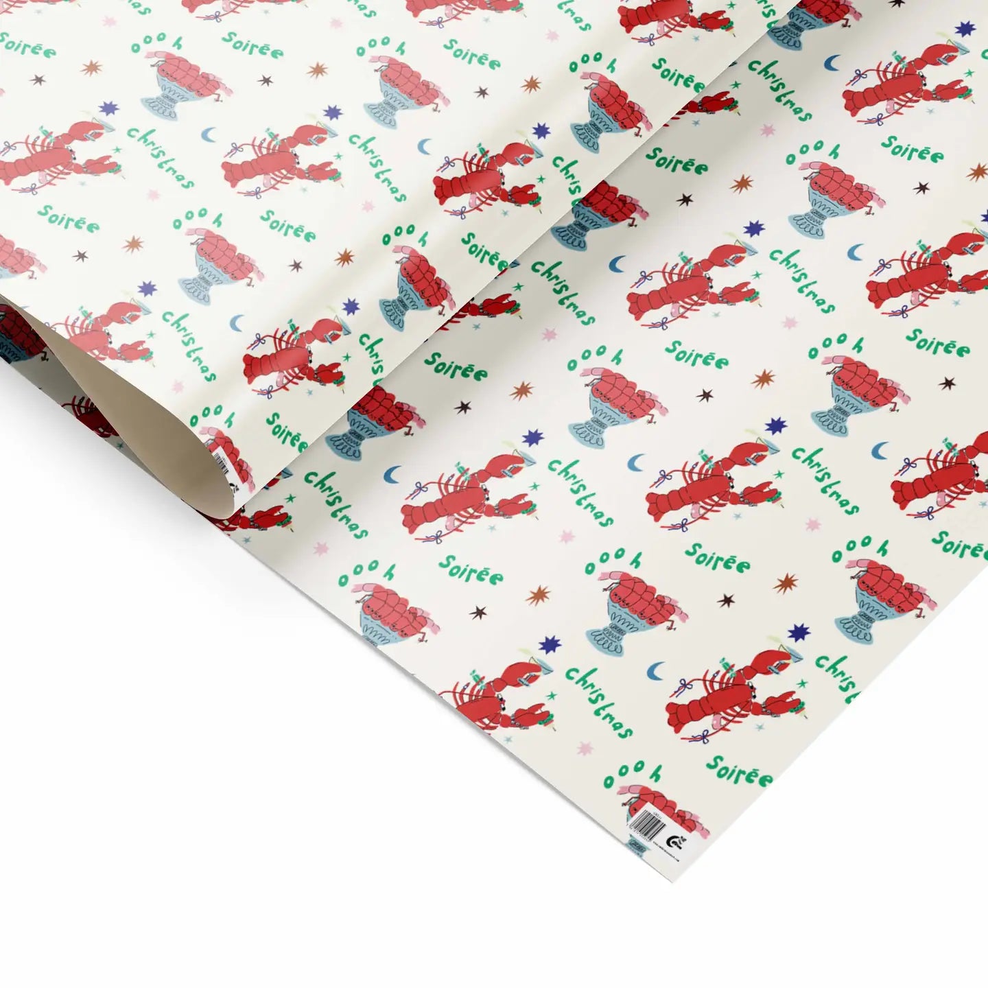 Christmas Soiree Lobster Gift Wrap