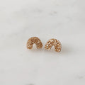Glitter Arc Stud Earrings