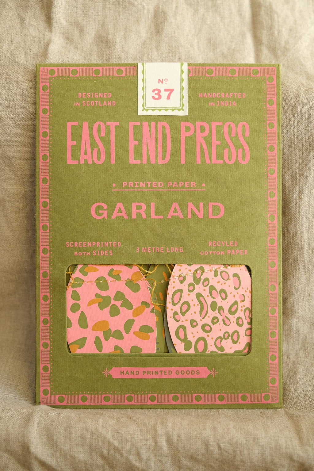 Pink Speckled Eggs Sewn Garland