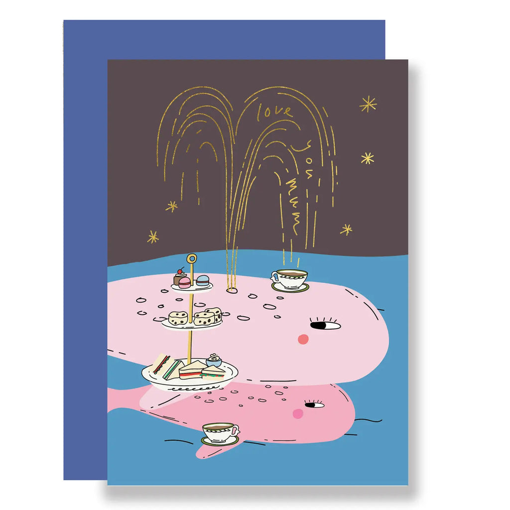 Love You Mum Whale Card