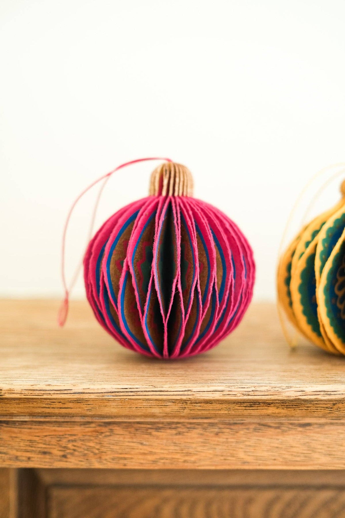 Pink Honeycomb Bauble