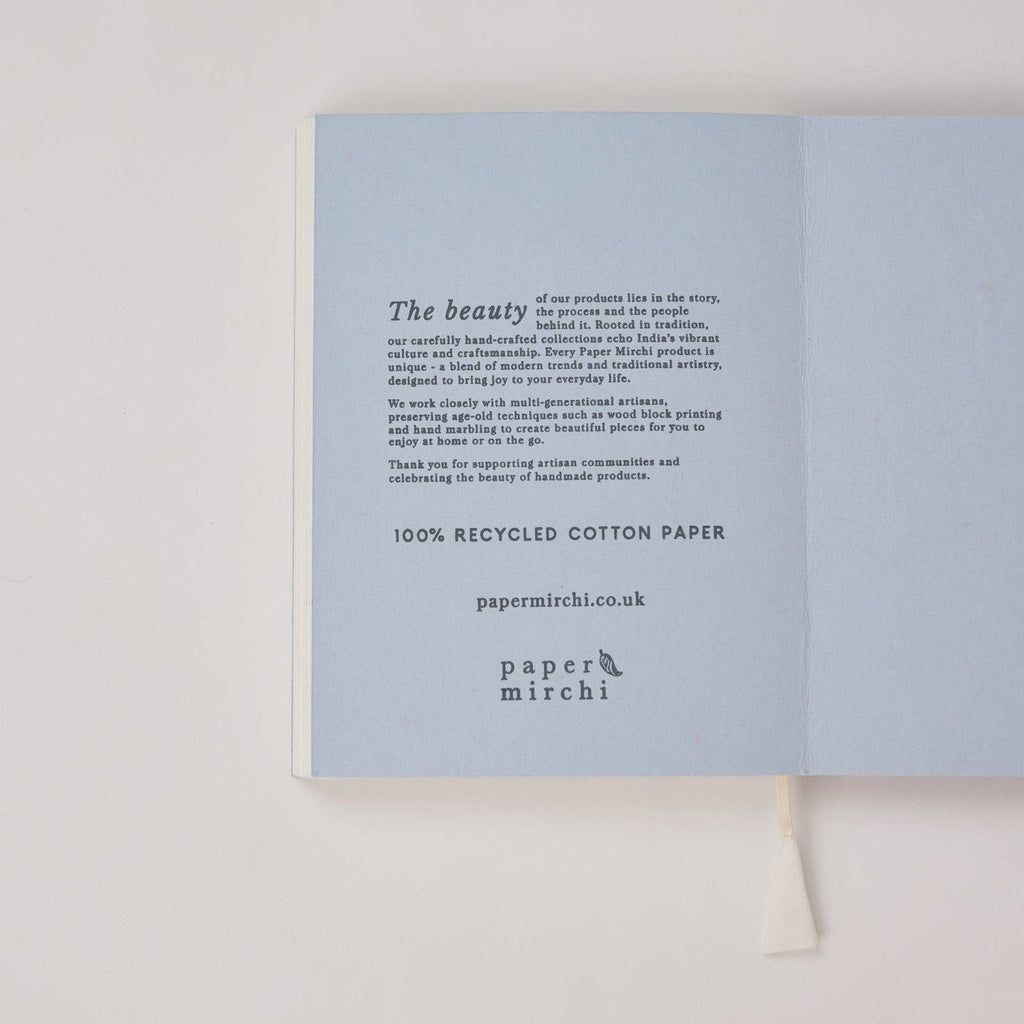 Hand Marbled Ruled Notebook (A5)