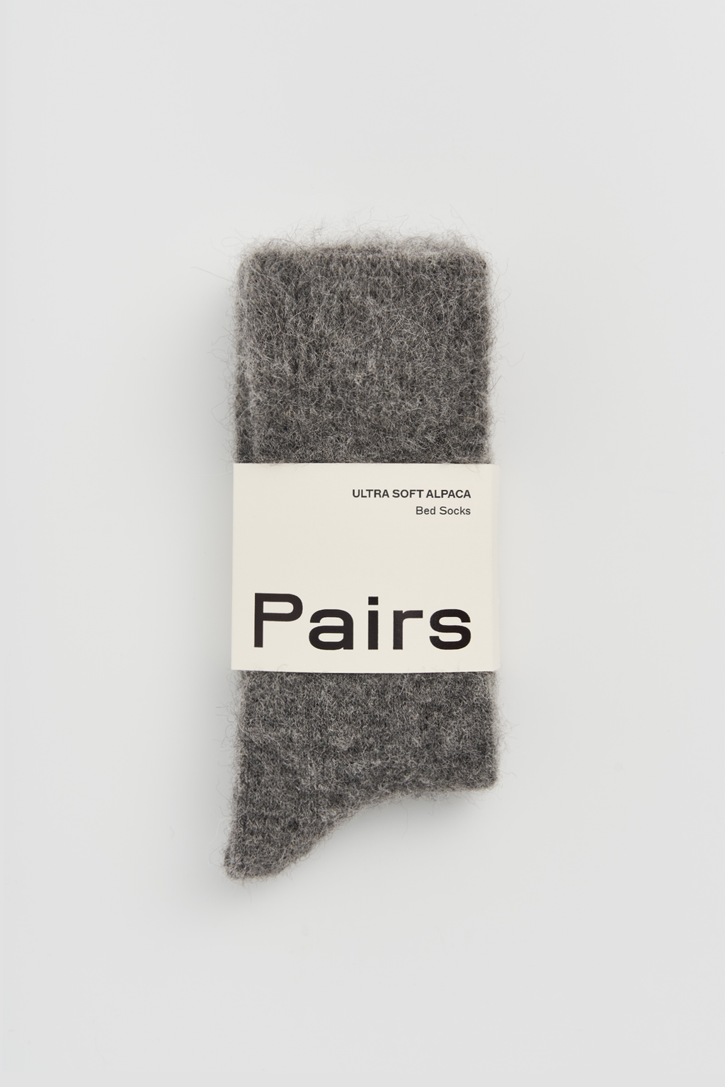 Smoke Grey Ultra Soft Alpaca Bed Socks