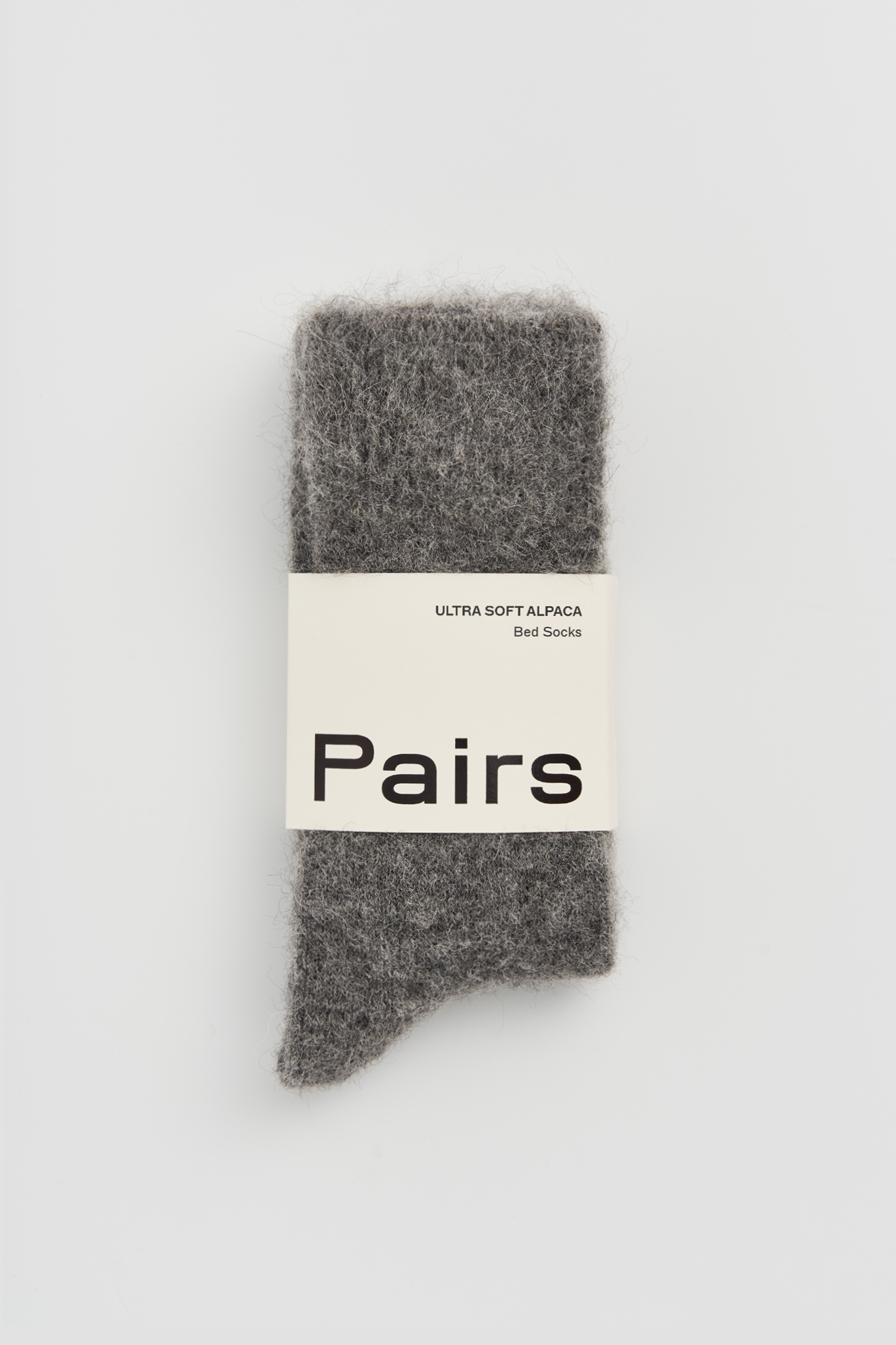 Smoke Grey Ultra Soft Alpaca Bed Socks