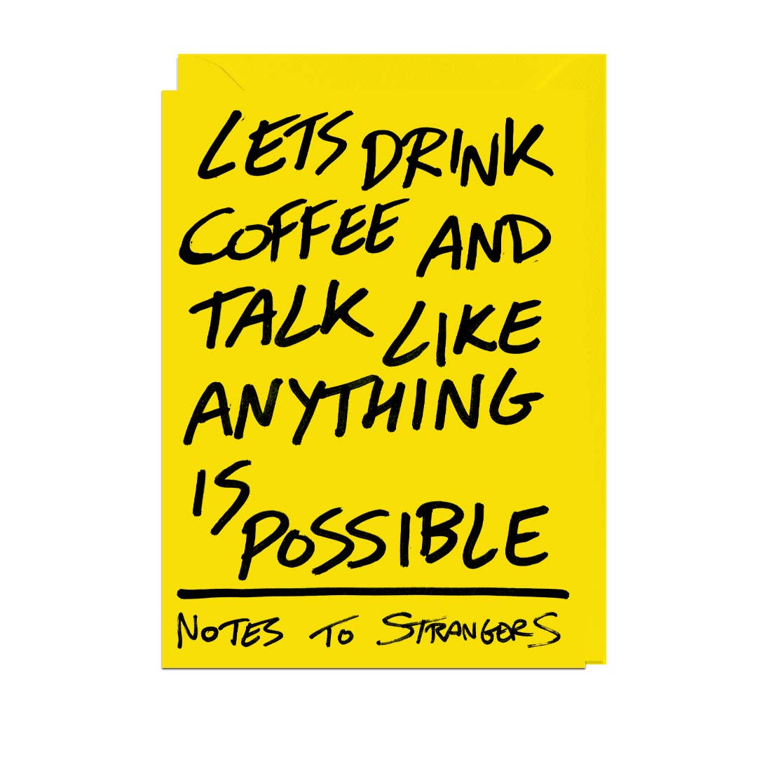 Lets Drink Coffee And Talk Card