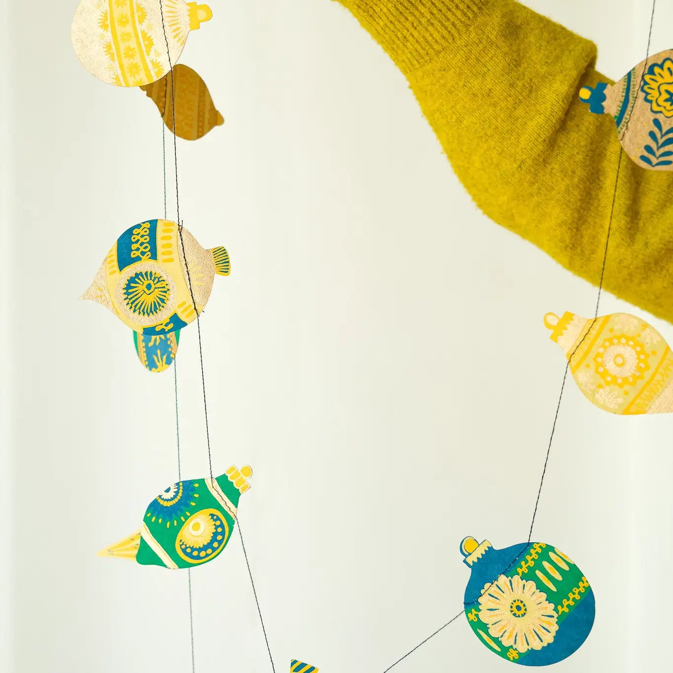 Christmas Ornament Sewn Garland