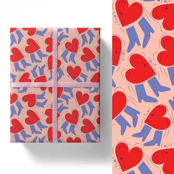 Heart in Boots Gift Wrap