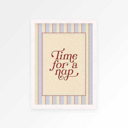 Time For A Nap Print - Blue
