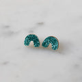 Glitter Arc Stud Earrings