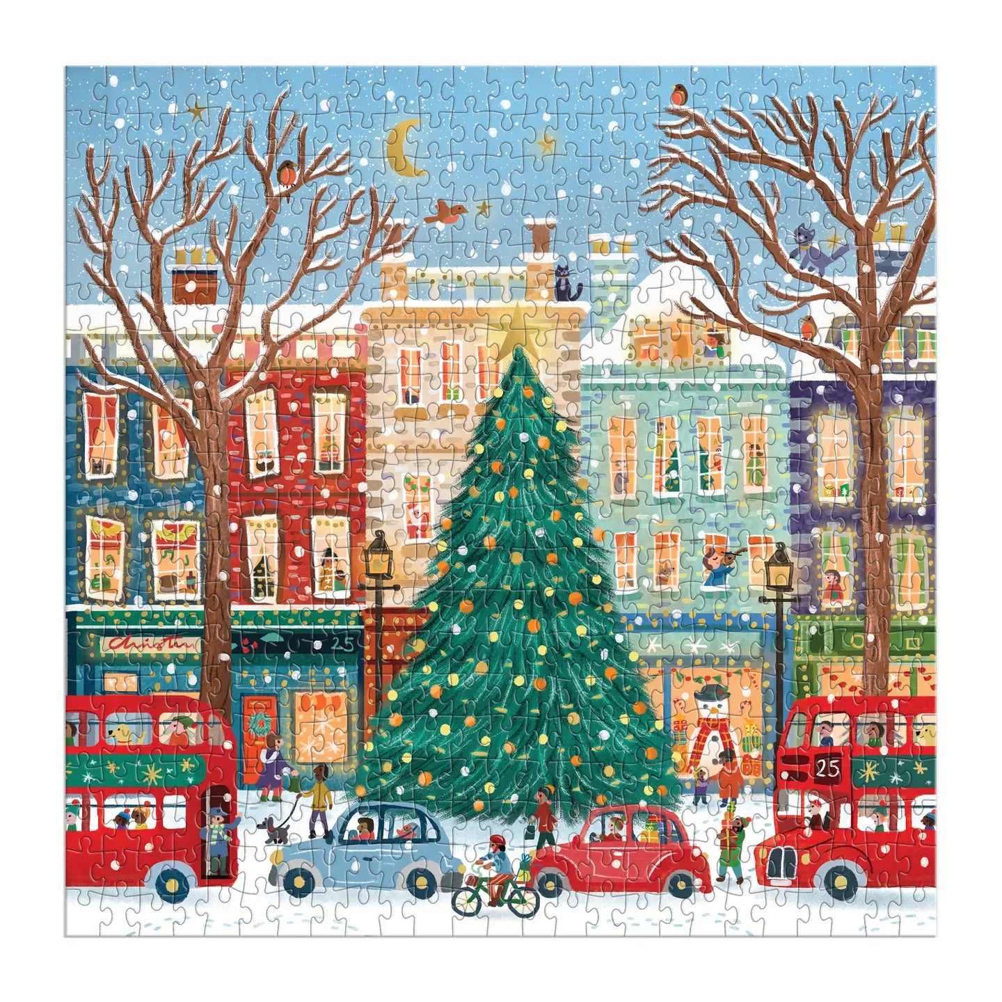 Tinsel City Gold Foil Jigsaw