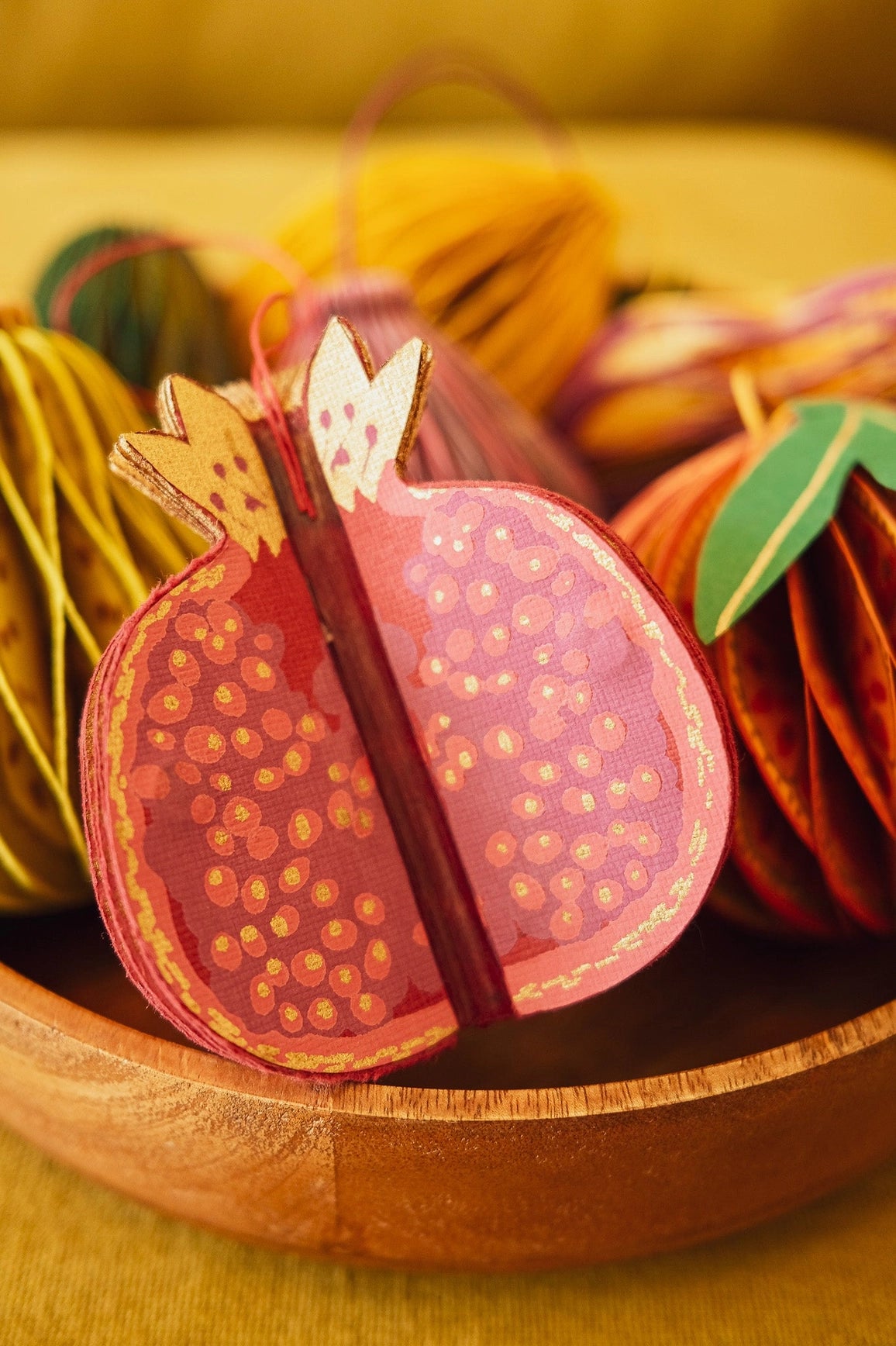 Pomegranate Honeycomb Ornament