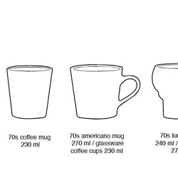HKliving 70s Ceramics Cappuccino Mug - Hail