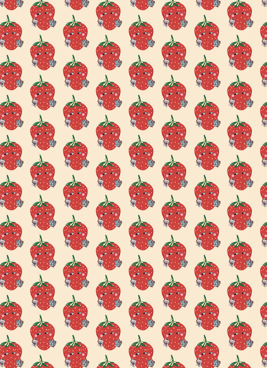 Strawberry Girly Gift Wrap