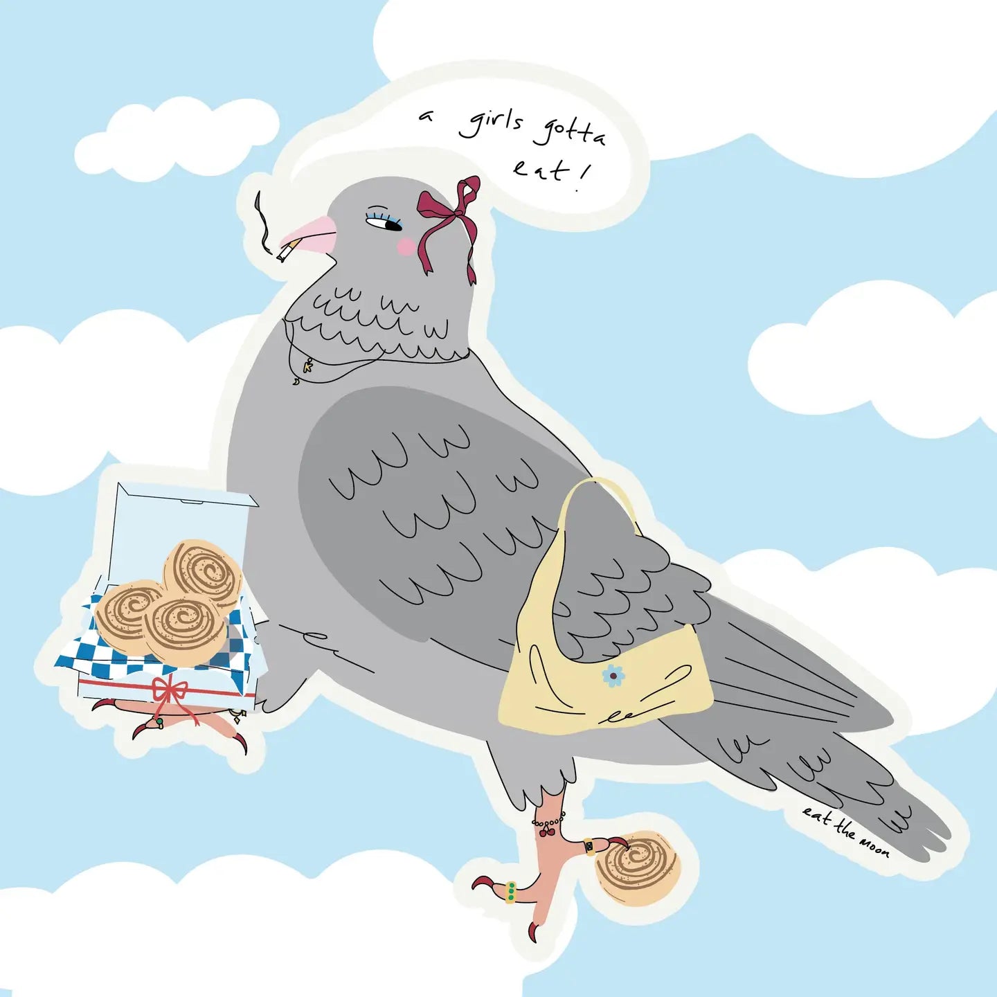 Eat The Moon Individual Stickers