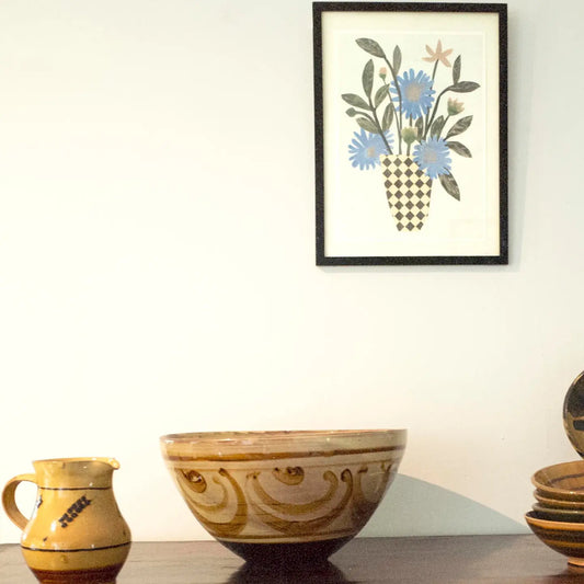 Chequer Vase Print