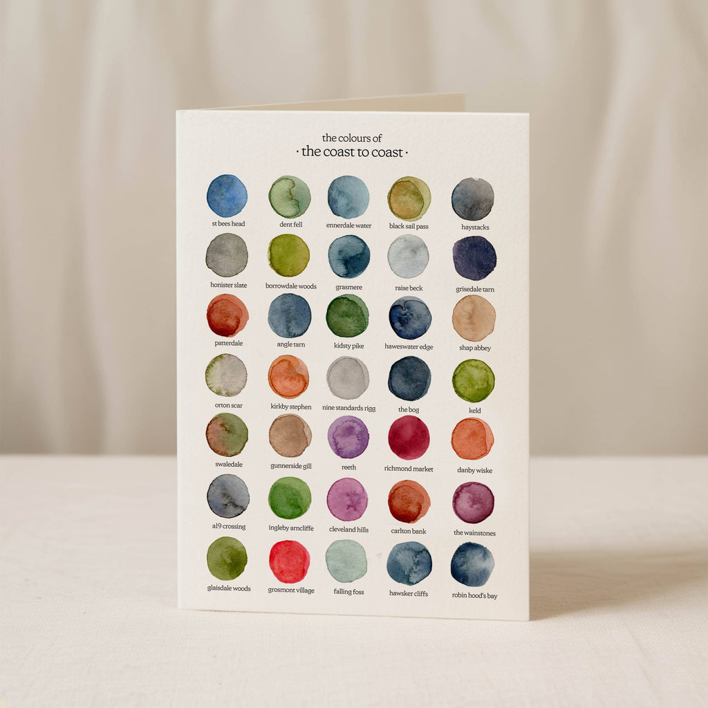 The Colours of The Coast to Coast Card