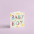 Baby Boy Painted Card