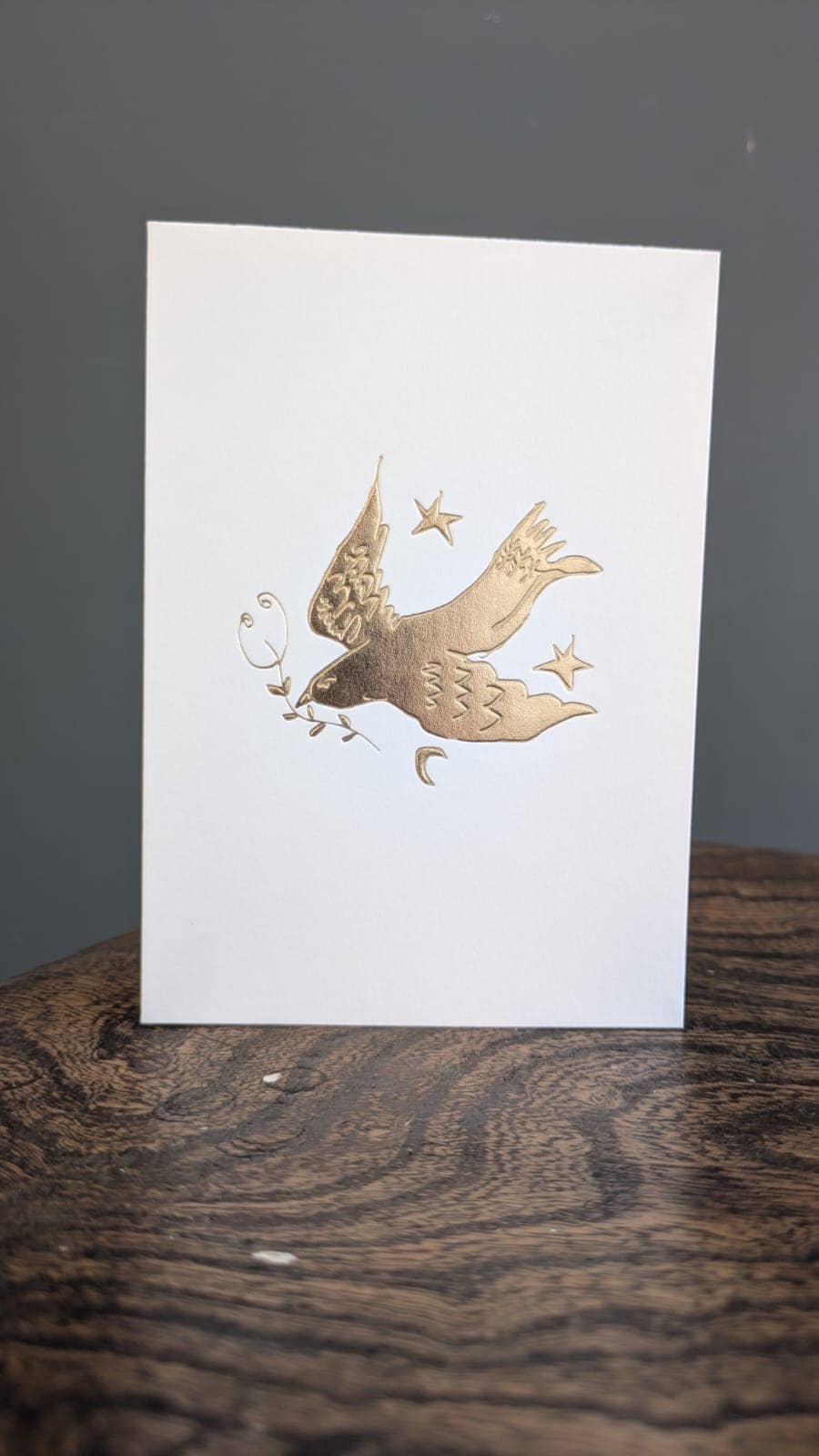 Dove Keepsake Gold Embossed Art Card