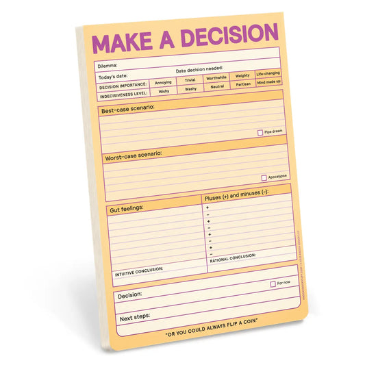 Knock Knock Make a Decision Notepad