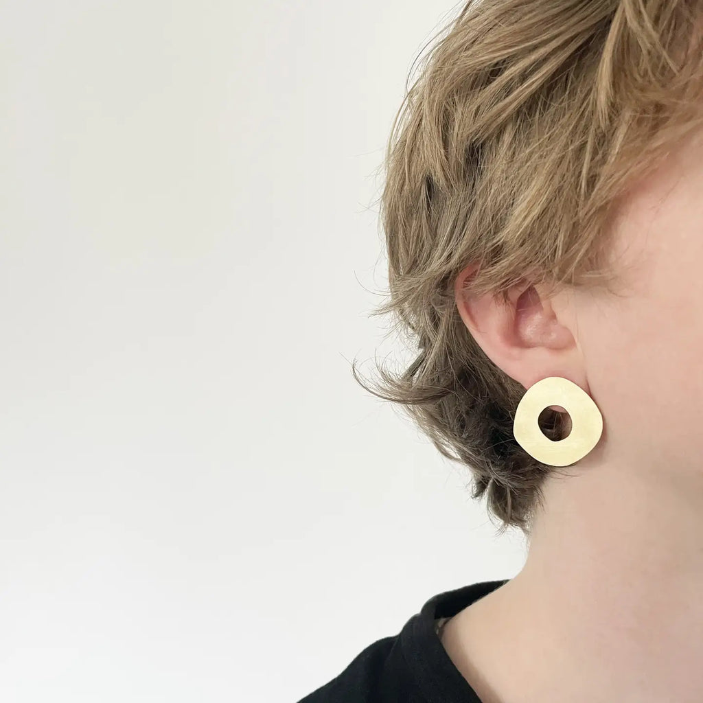 Brass Seaweed Earring Set