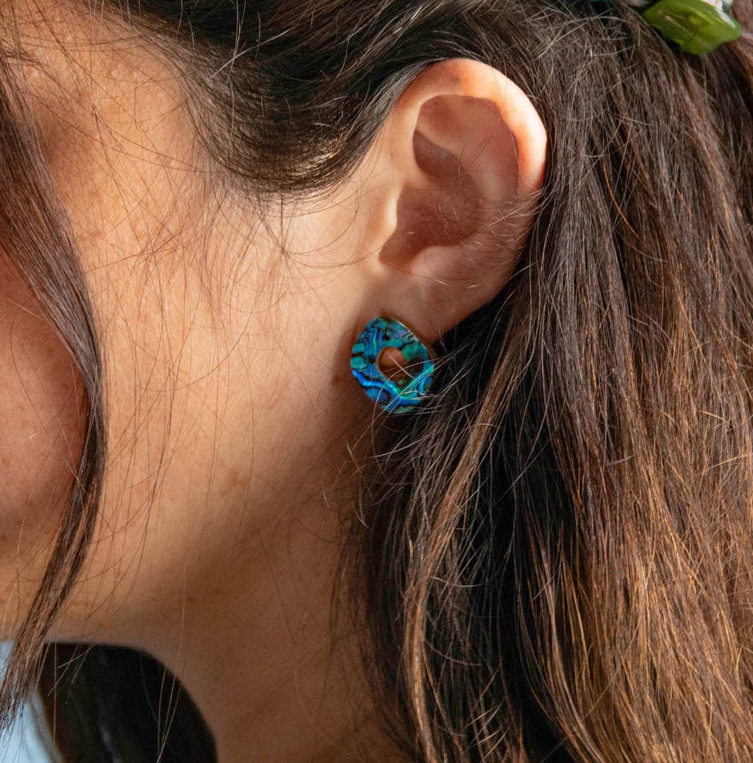 Rounded Form Stud Earrings