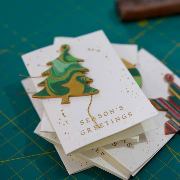 Keepsake Marble Tree Ornament Card