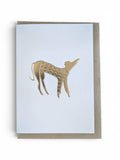 Dog in a Jumper Keepsake Gold Embossed Art Card