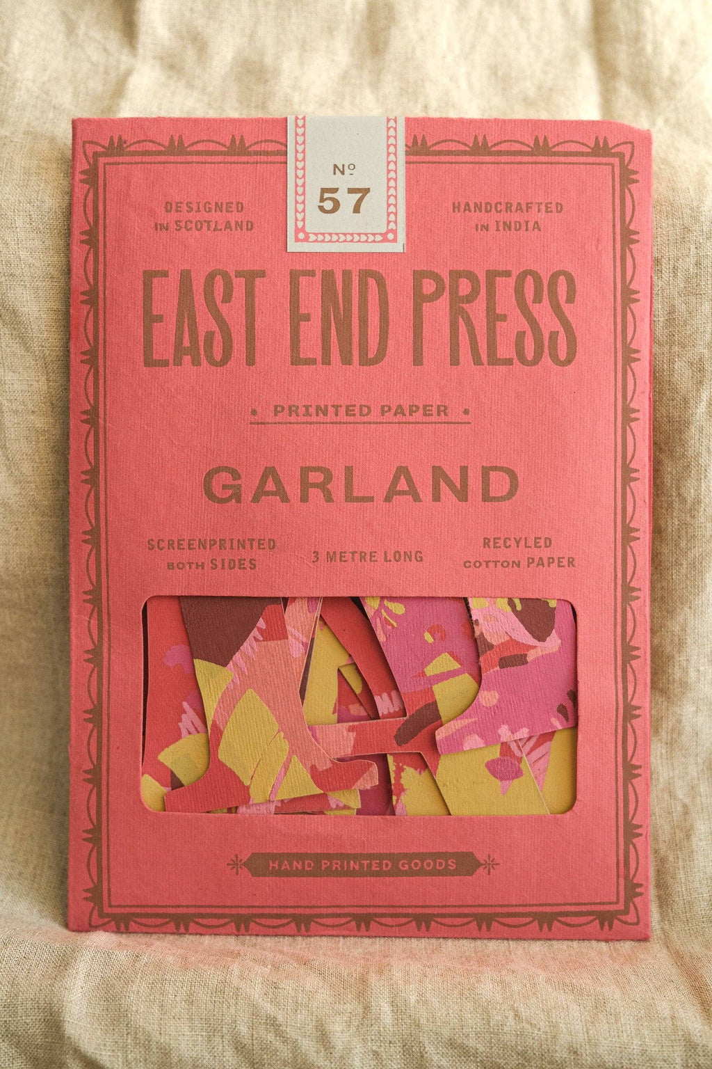 Happy Birthday Red Mix Sewn Garland