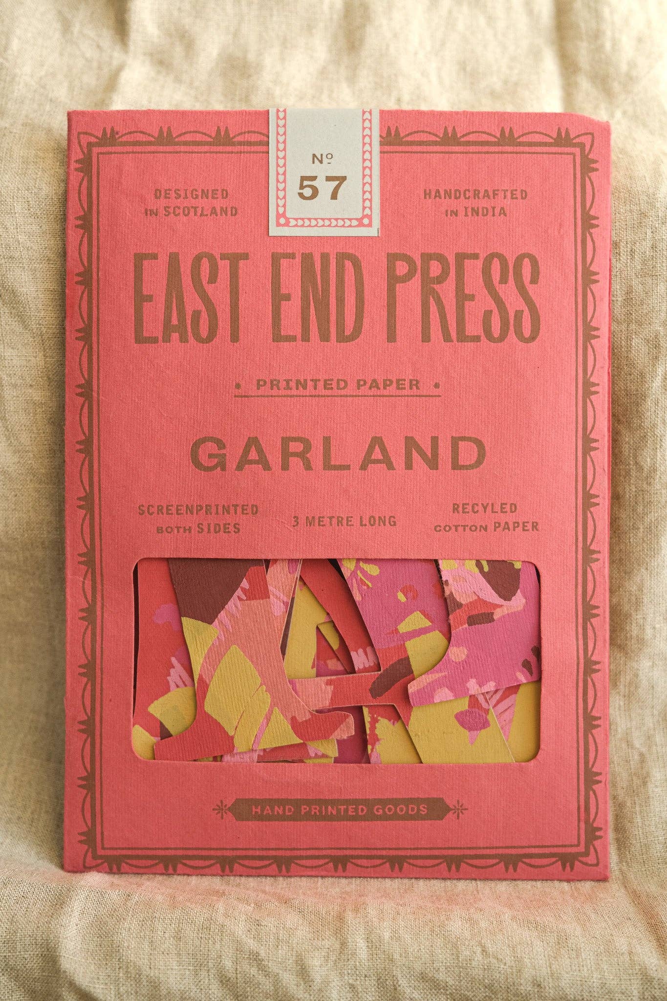 Happy Birthday Red Mix Sewn Garland