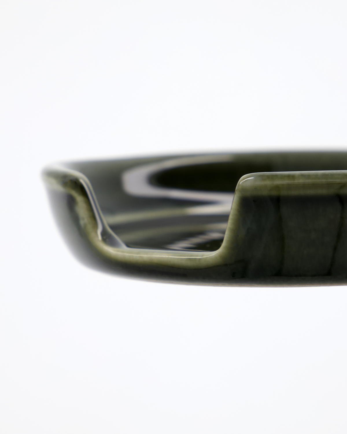 Glazed Green Spoon Rest