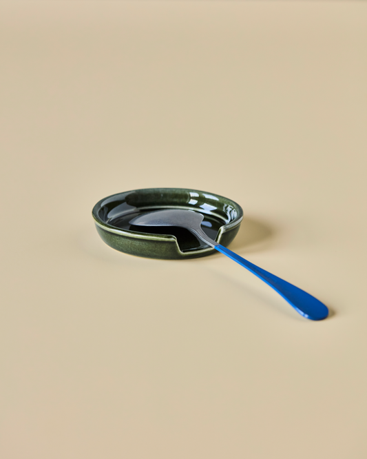 Glazed Green Spoon Rest