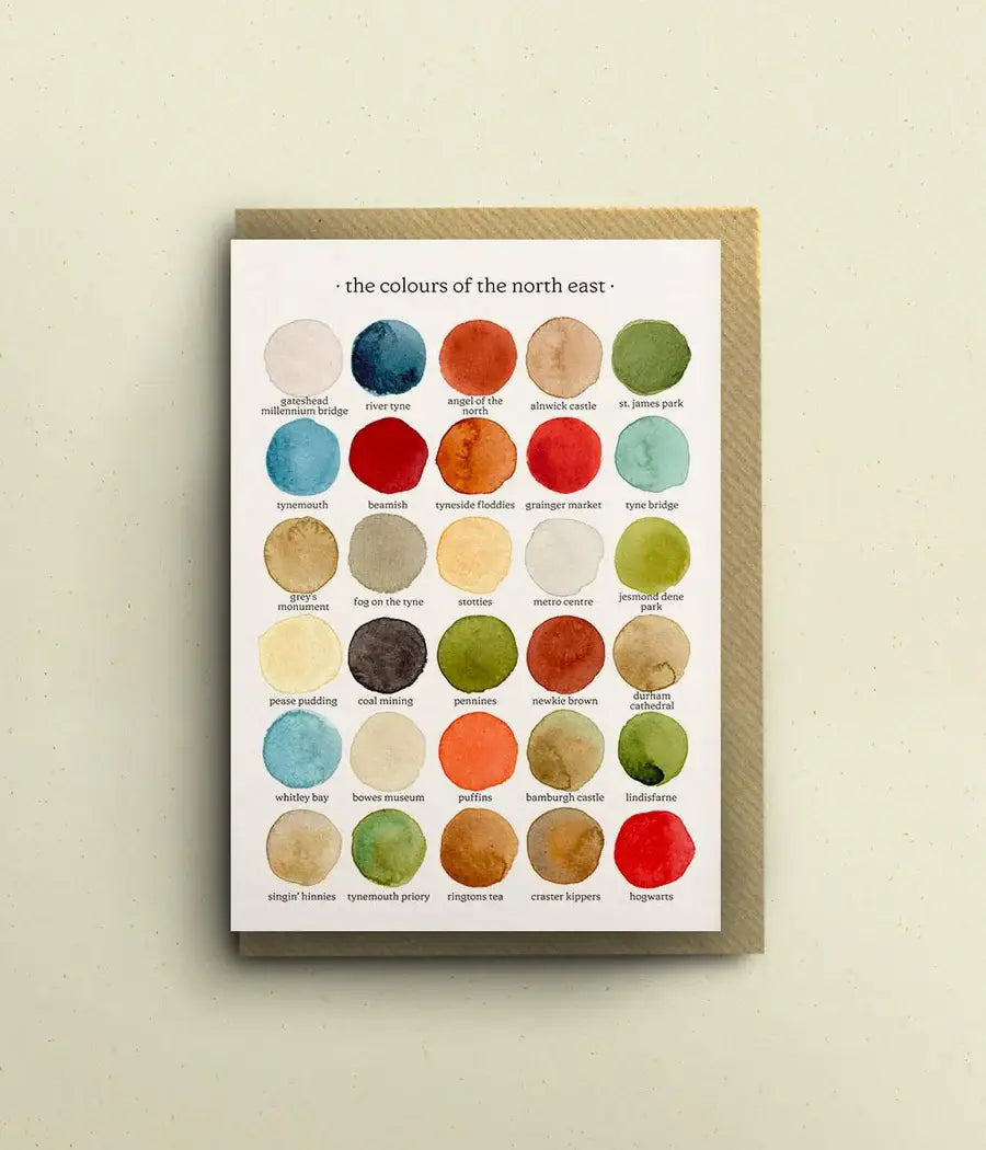 The Colours of the North East Greetings Card