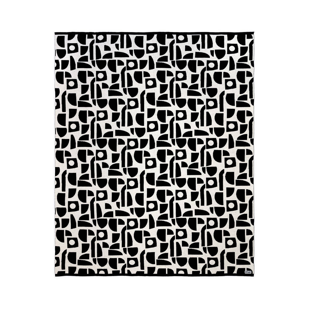Bruten Cotton Knit Throw: Mini Mono