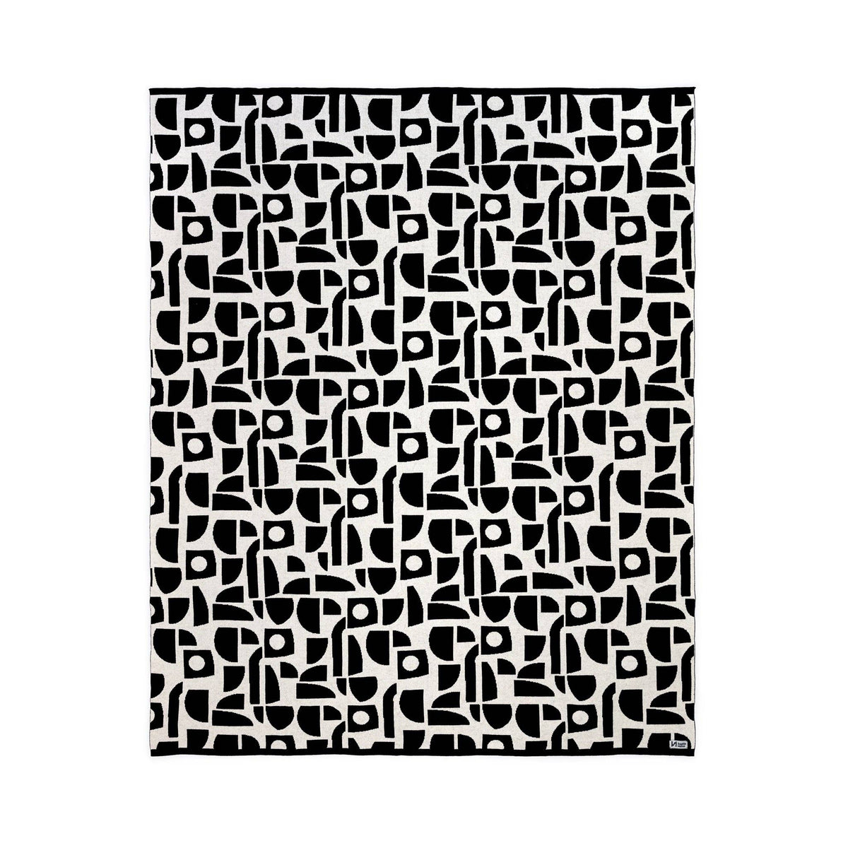 Bruten Cotton Knit Throw: Mini Mono