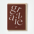 Russet Serif Grazie Mille Thank You Card